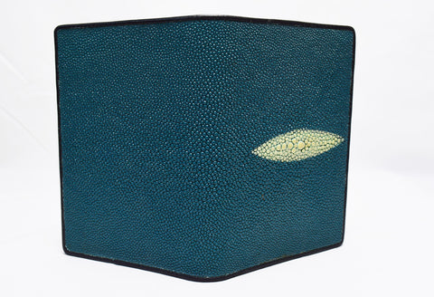 Genuine stingray passport cover color: 'dark blue'