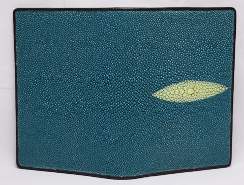 Genuine stingray passport cover color: 'dark blue'