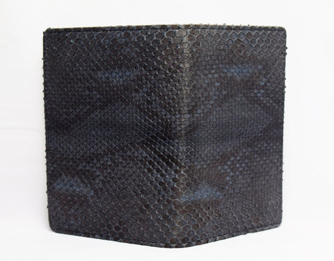 Genuine snake skin passport cover color:'dark grey'