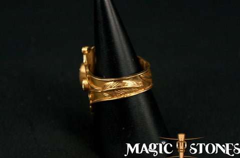 AMETHYST & PERIDOT with diamonds & 18 k gold ring amazing beauty