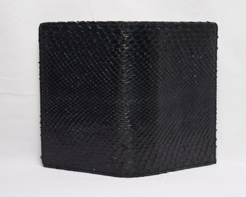 Genuine snake skin passport cover black