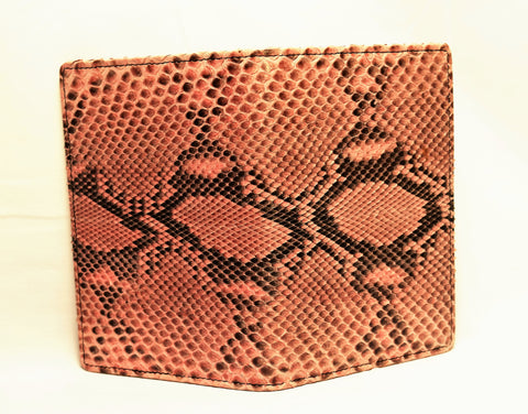 Genuine snake skin passport cover color:'light pink'