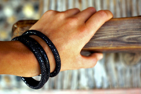 STINGRAY BRACELET with magnetic catch "black"