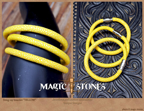 STINGRAY BRACELET  "yellow" color with magnetic catch